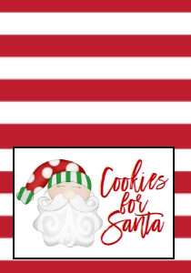 Christmas Food Tent Cookies for Santa Green Hat: Christmas Party Santa Invitation