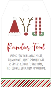 Christmas Tag Reindeer Food Tag design preview
