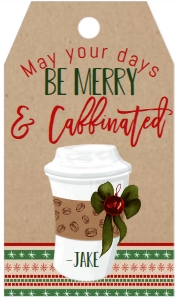 Christmas Tag Coffee Merry Caffinated: Christmas Tag Coffee Merry Caffinated