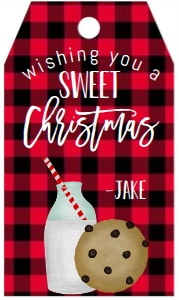 Christmas Tag Cookie Sweet Christmas Buffalo Plaid design preview