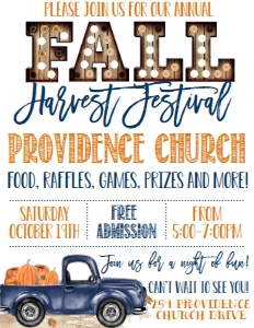 Fall Festival Navy Blue Truck Pumpkins Rustic Flyer 8.5x11: Fall Festival Navy Blue Truck Pumpkins Rustic Flyer 8x10