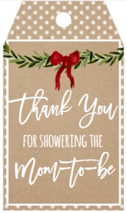 Baby Shower Christmas Kraft Favor Tag: Baby Shower Christmas Kraft Invitation 556028528