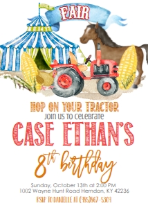 Birthday Fair Petal Pull Invite: Birthday Fair Petal Pull Invite