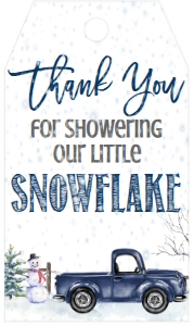 Baby Shower Christmas Little Snowflake Navy Favor Tag: Baby Shower Christmas Navy Truck Snowflake Invitation 655177249