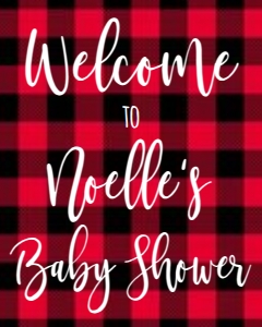 BSS Christmas Buffalo Plaid: Baby Shower Christmas Plaid Invitation 556030686
