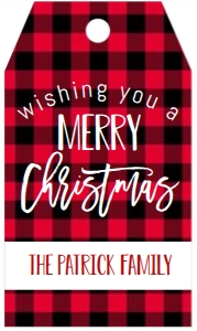 Christmas Tag Red Buffalo Plaid: Christmas Tag Red Buffalo Plaid