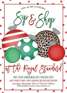 Christmas Multi Ornament RG Sip and Shop Invitation: Christmas Multi Ornament RG Sip and Shop Invitation