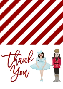 Birthday Christmas Nutcracker Ballerina Mouse Thank You: Birthday Christmas Nutcracker Ballerina Mouse Invitation