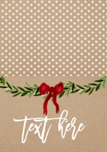 Christmas Party Kraft Swag Food Tent: Christmas Party Kraft Merry Little Invitation