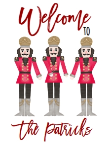Christmas Nutcracker Floss Welcome Sign: Christmas Nutcracker Floss Party Invitation