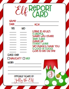 Christmas Elf Report Card Red: Christmas Elf Welcome Letter