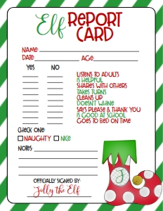 Christmas Elf Report Card Green: Christmas Elf Welcome Letter Green