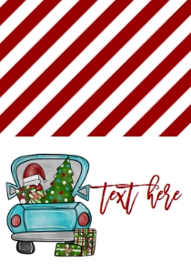 Christmas Blue Truck Food Tent: Christmas Party Aqua Truck Invitation