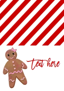 Christmas Birthday Girl Gingerbread Food Tent: Christmas Cookie First Birthday Girl
