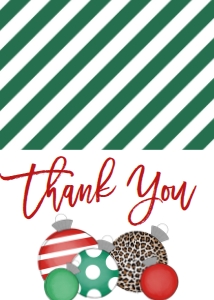 Holiday Party Ornament Thank You: Christmas Party Multi Ornament RG Marquee Invitation