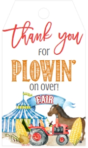 Birthday Fair Petal Pull Favor Tag: Birthday Fair Petal Pull Invite