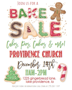 Christmas Bake Sale Invitation 8x10: Christmas Bake Sale Invitation