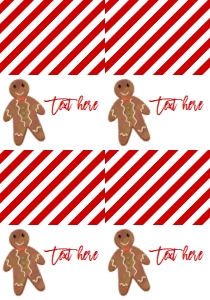 Christmas Birthday Boy Gingerbread Food Tent Full Page: Christmas Birthday Boy Gingerbread Food Tent