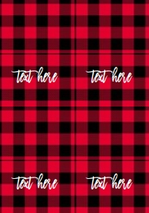 Winter Buffalo Plaid Food Tent Full Page: Christmas Winter Onederland Plaid Invitation