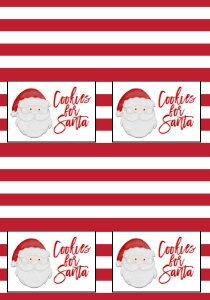 Christmas Food Tent Cookies for Santa Full Page: Christmas Birthday Cookies Cocoa Santa