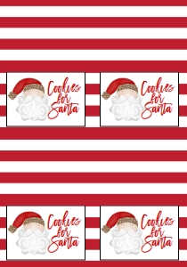 Christmas Food Tent Cookies for Santa Leopard Full Page: Christmas Food Tent Cookies for Santa Leopard
