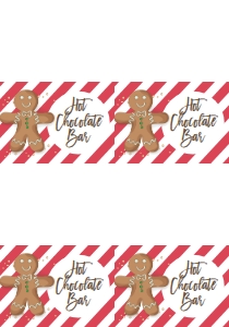 Winter Christmas Gingerbread Cookie Food Tent Full Page: Christmas Bake Sale Invitation
