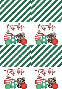 Holiday Ornament Food Tent Full Page: Christmas Party Multi Ornament RG Marquee Invitation
