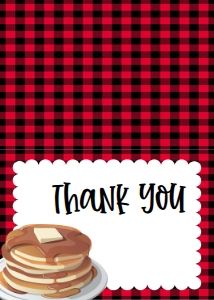Birthday Flapjacks Flannel Thank You: Birthday Flapjack Flannel