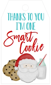 Christmas Teacher Cookie Favor Tag: Christmas Teacher Cookie Favor Tag