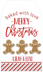 Christmas Tag Gingerbread Cookie Baked with love: Christmas Tag Gingerbread Cookie Baked with love
