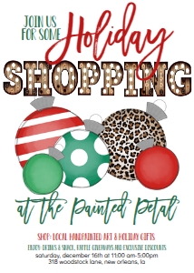 Christmas Holiday Shopping Multi Ornament RG Marquee Invitation: Christmas Holiday Shopping Multi Ornament RG Marquee Invitation