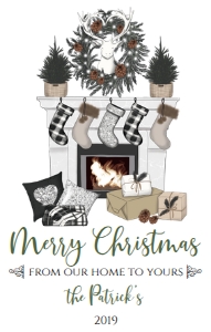 Christmas Wine Label Fireplace: Christmas Wine Label Fireplace