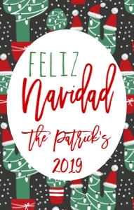 Christmas Wine Label Feliz Navidad: Christmas Wine Label Feliz Navidad