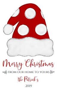 Christmas Wine Label Santa Hat: Christmas Wine Label Santa Hat