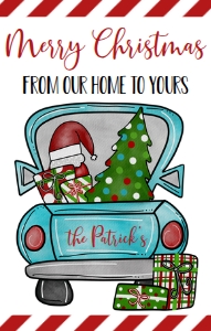 Christmas Wine Label I&O Truck: Christmas Wine Label I&O Truck