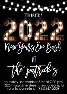 NYE Bash Marquee Invite: NYE Bash Marquee Invite