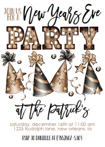 NYE Party Hat Marquee Invite: NYE Party Hat Marquee Invite