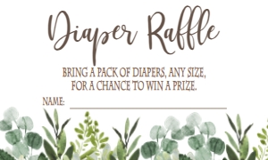 Baby Shower Baby Is Brewing Coffee Greenery AB Diaper Raffle: Baby Shower Baby Is Brewing Beer Greenery AB