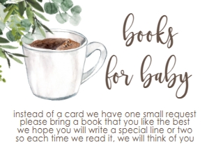 Baby Shower Baby Is Brewing Coffee Greenery AB Books for Baby: Baby Shower Baby Is Brewing Coffee Greenery AB