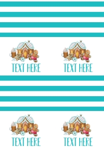 Christmas Cookies Cocoa Gingerbread Boy Food Tent Full Page: Christmas Birthday Cookies Cocoa Gingerbread Boy