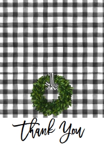 Christmas Celebrate Wreath Thank You: Christmas Celebrate Wreath Invitation