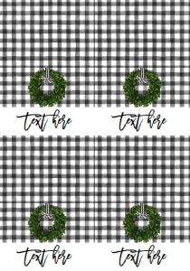 Christmas Celebrate Wreath Food Tent Full Page: Christmas Celebrate Wreath Invitation
