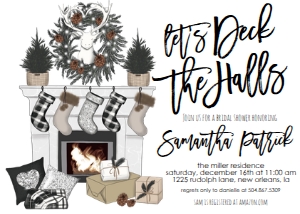 Christmas Bridal Shower Fireplace Deck the Halls: Christmas Bridal Shower Fireplace Deck the Halls