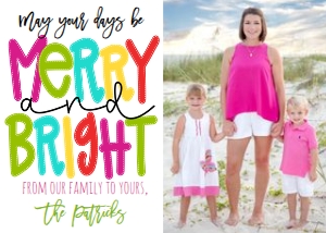 Christmas Party Merry and Bright Photo Card: Christmas Party Merry and Bright Photo Card