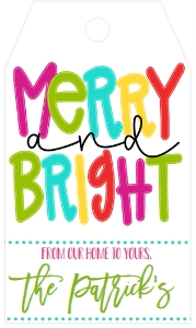 Christmas Party Merry and Bright Favor Tag: Christmas Party Merry and Bright Invitation