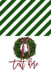 Christmas Party Wreath Food Tent: Christmas Party Wreath Invitation