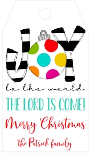Christmas Joy to the World Bright Favor Tag: Christmas Joy to the World Bright Favor Tag