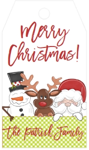 Christmas Santa Trio Favor Tag: Christmas Santa Trio Favor Tag