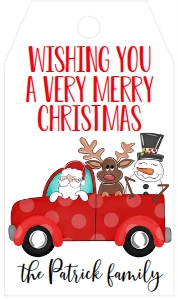 Christmas I+O Santa and Friends Favor Tag: Christmas I+O Santa and Friends Favor Tag