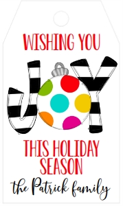 Christmas Joy Bright Favor Tag: Christmas Joy Bright Favor Tag